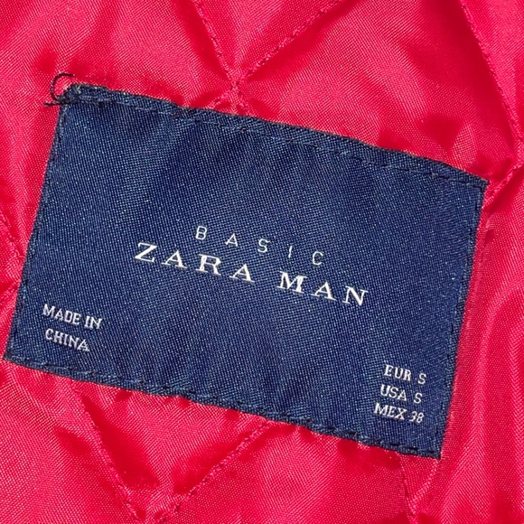 ZARA Man Olive Green Bomber Jacket - Picture 4 of 6